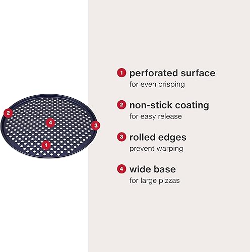 Vista 48 de Zyliss E980197 - Lata antiadherente de base suelta 9.8 in/10 pulgadas Acero al carbono Azul oscuro Lata para pasteles, molde