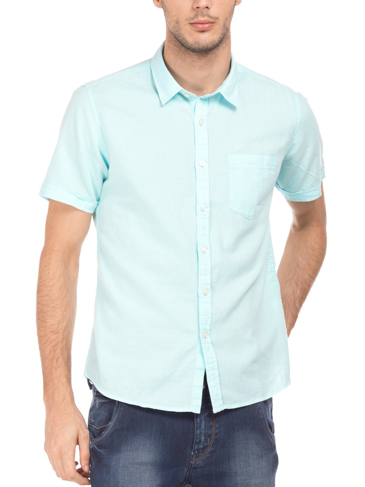 Flying MachineMen's Solid Slim Fit Shirts