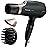Panasonic Nanoe Salon Hair Dryer, Oscillating QuickDry Nozzle, Blow Dryer with Diffuser, Concentrator Attachments, 3 Speed Heat Settings for Styling and Healthy Hair - EH-ANA6HN (Black/ Pink Gold)