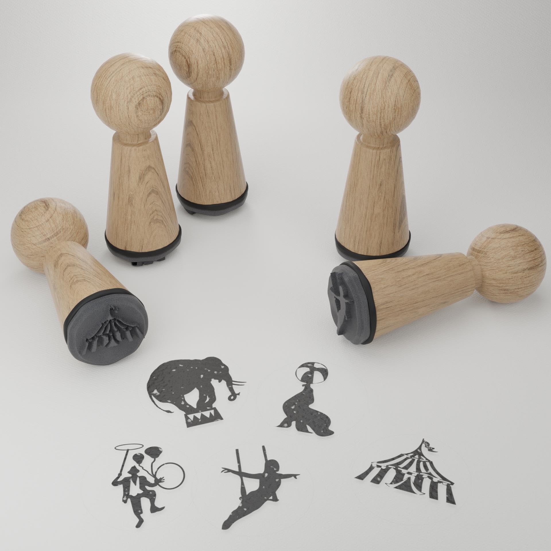 13Gramm Circus Stamp Set - Beautiful Motifs For Diy Crafts, Scrapbooking, And Gifts - Unleash Your Creativity With Magical Circus Themes