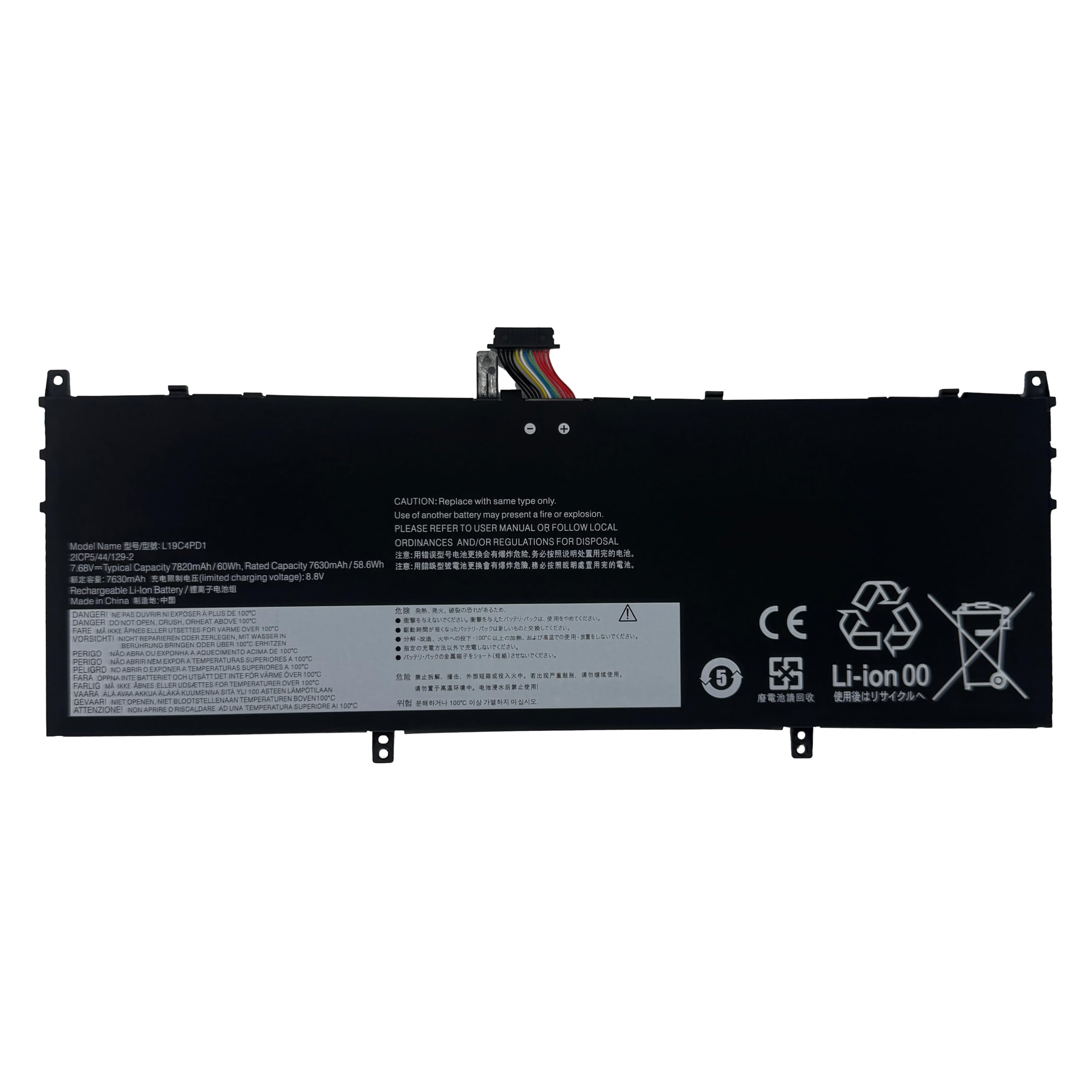 NBULBL L19C4PD1 Laptop Battery Replacement for Lenovo ideapad Yoga 6-13ARE05 6-13ALC6 Yoga C640-13IML LTE Series L19C4PD1 L19D4PD1 L19M4PD1 L19L4PD1