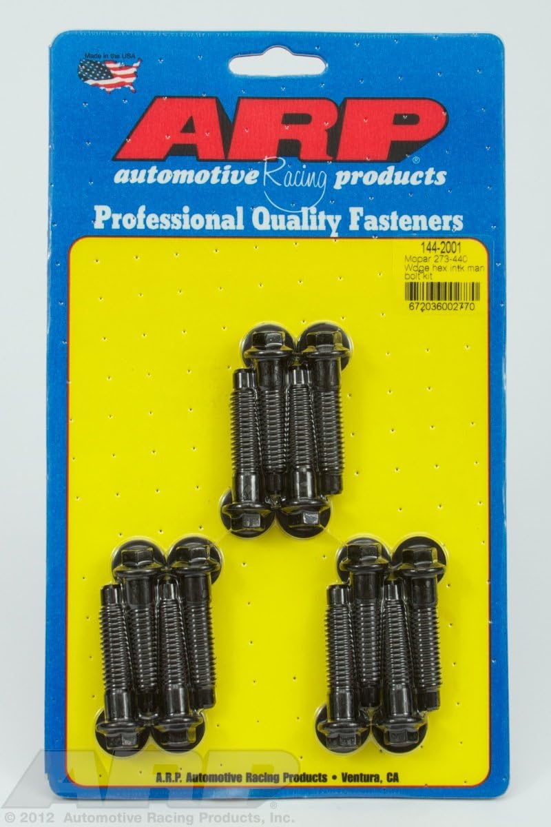 ARP 144-2001 Intake Manifold Bolt Kit (Black Oxide Hex) Chrysler All Models