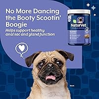 Vista 3 de NaturVet - No Scoot para perros - 120 masticables suaves - Plus calabaza - Apoya la función saludable de las glándulas anales y los intestinos