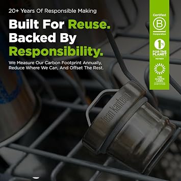 Klean Kanteen Classic Steel Loop Cap Leak-Proof, Dishwasher-Safe, BPA-Free Brushed Stainless