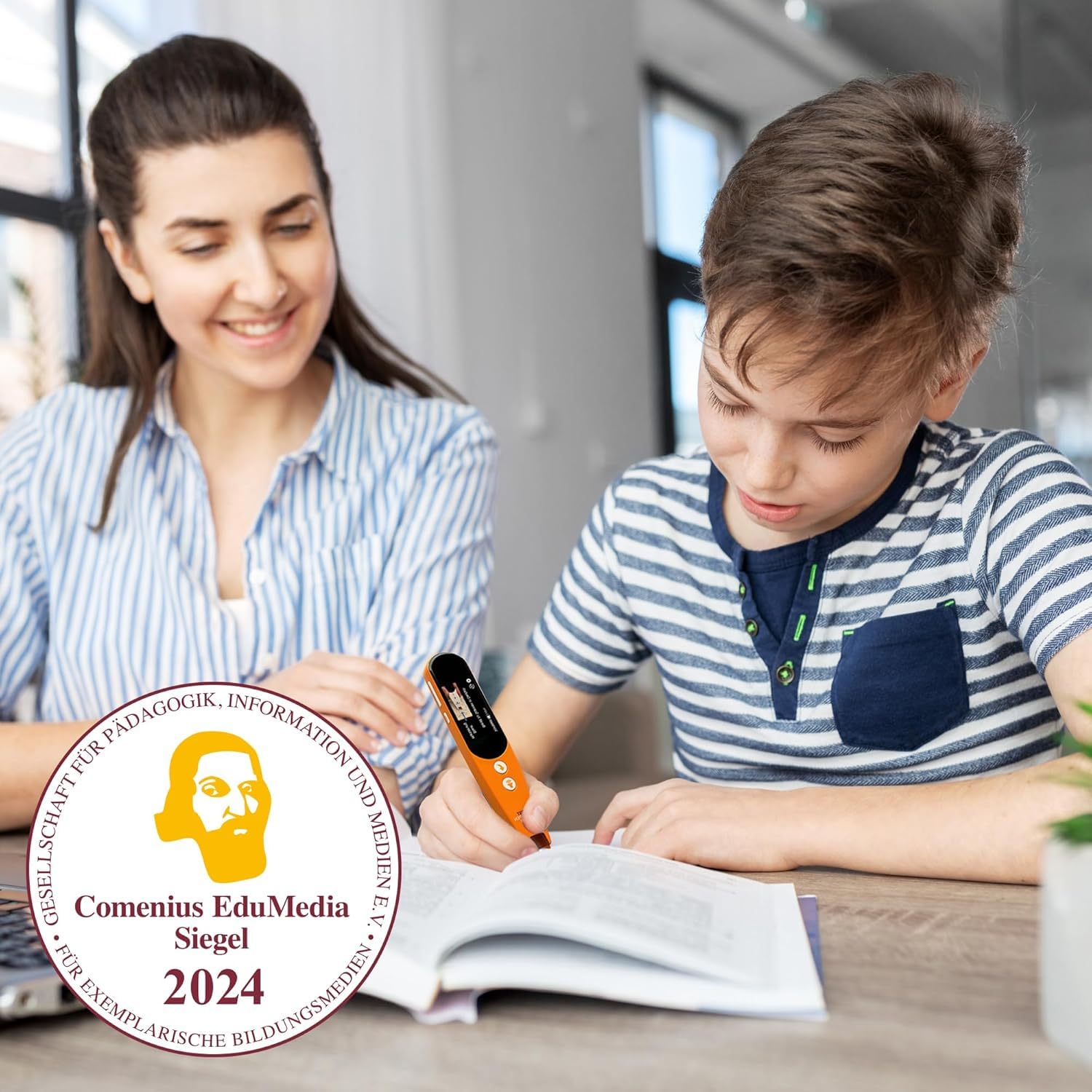 JOURIST Reader 3. Penna a Lettura Offline per Bambini e Adulti Con Difficoltà Come Dislessia/LRS. Touch Screen, Righello Incluso, Voce Tramite Cuffie e Altoparlanti