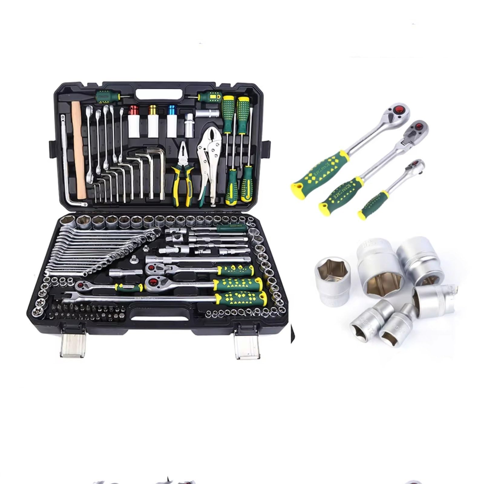 YNIYUJKL 144 Piece Ratchet Wrench Tool Set For Auto Repair Mechanic'S Tial Tool Kit With Ratchet And Portable Sto Box For Easy Nizat