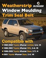 Vista 3 de Cinta de sellado para ventana, compatible con Toyota 4Runner de 4 puertas 1996-2002, juego de cinturón de sellado de moldura de ventana