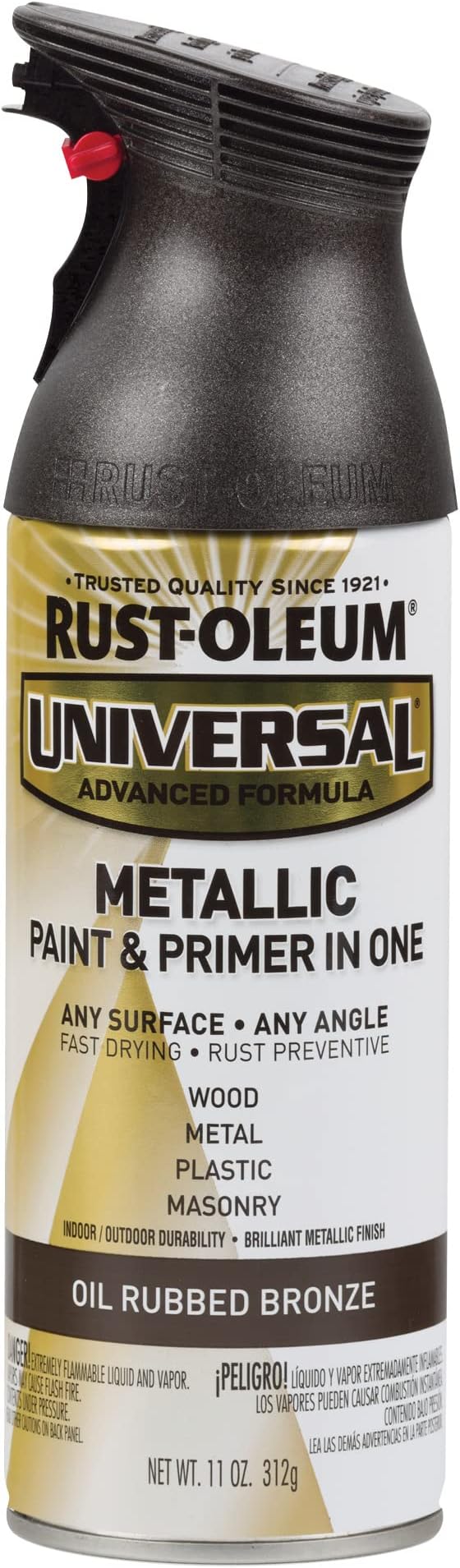 Rust-Oleum 249131 Universal All Surface Metallic Spray Paint, 11 oz, Oil Rubbed Bronze