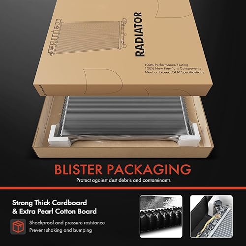 Miniatura 3 de A-Premium Conjunto de radiador de refrigerante del motor compatible con Kia Optima 2016 2017 2018 2019 2020 L4 1.6L transmisión manual