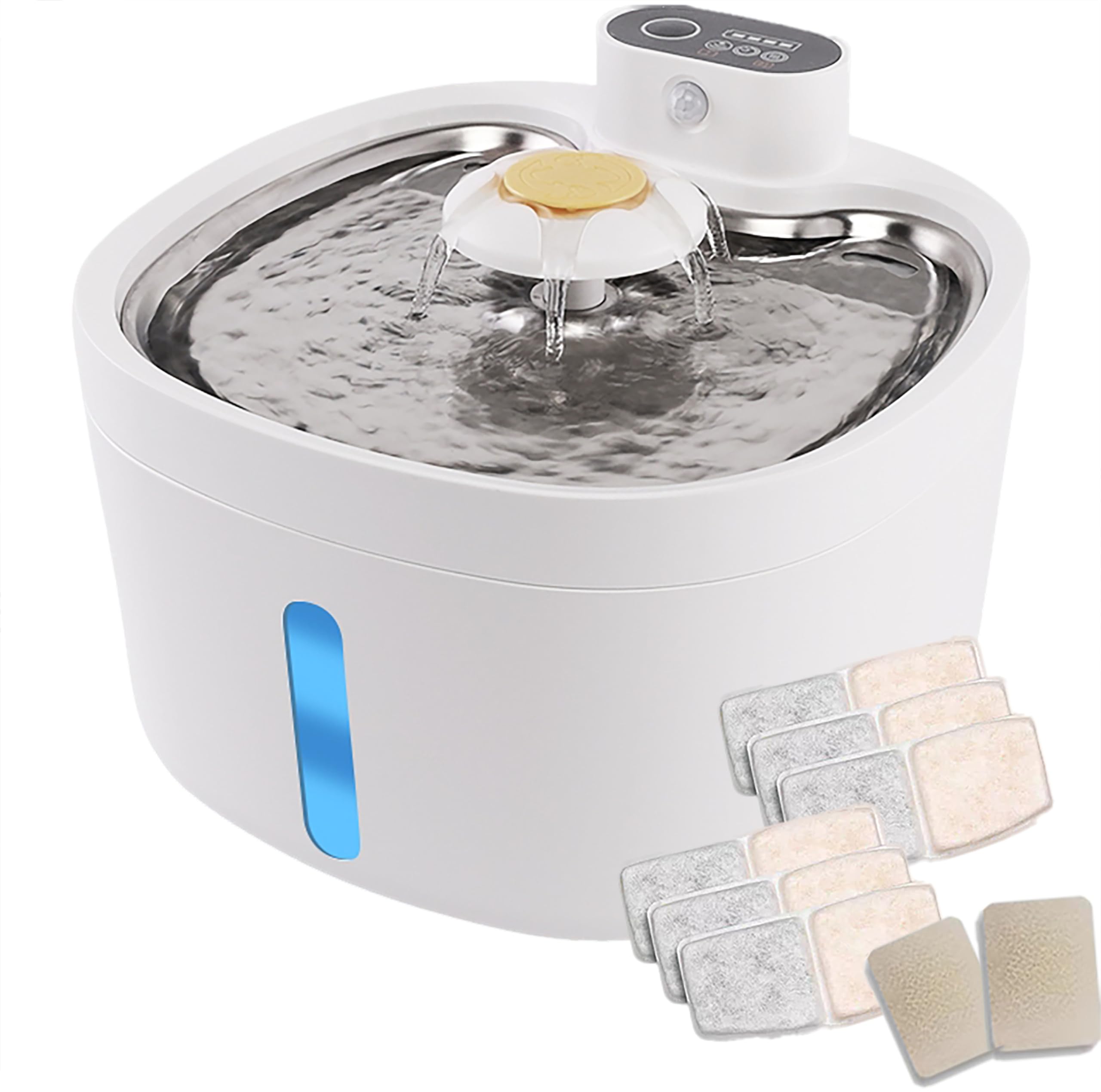 Wireless Cat Water Dispenser, Battery Powered, 2.6 Liter Super Silent Dog Water Dispenser, Portable Pet Water Dispenser, Small Dog Water Dispenser,