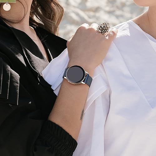 Miniatura 6 de Wanme Bandas de metal para Samsung Galaxy Watch Active 2, 1.73", 1.58", Active 1.58", Watch 3 1.61" y Galaxy Watch 1.65", 0.79", correa de repuesto