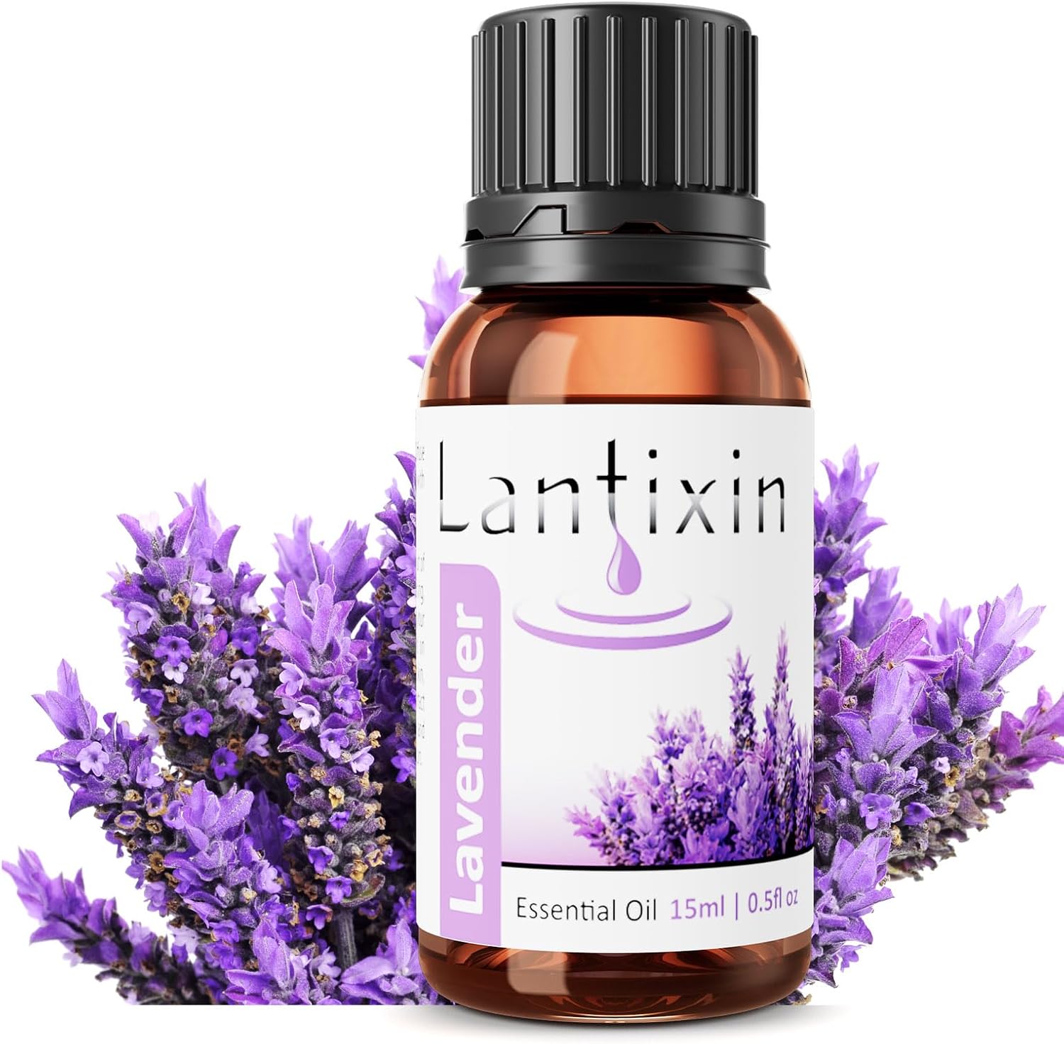 Lantixin 100% Pure Lavender Essential Oil – Natural Undiluted Scent for Diffuser – Relaxing Home Fragrance for Ultrasonic Diffusers, Meditation & Crafting – 0.5 fl oz(Lavender)
