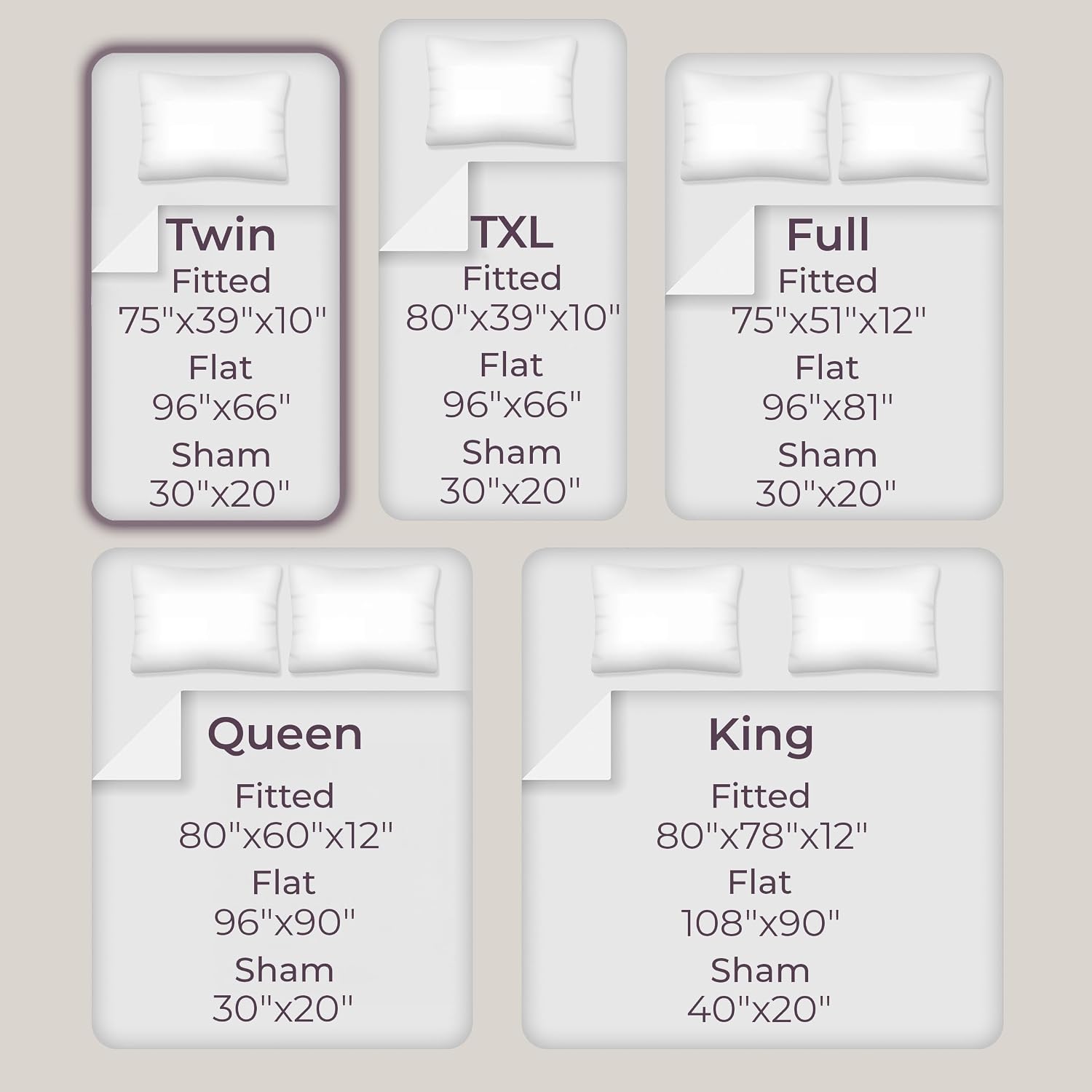 Brushed Microfiber Sheet Set- 3 Piece Bed Linens-Fitted & Flat Sheets, 1 Pillowcase-Wrinkle, Stain & Fade Resistant by Lavish Home (Twin, Purple)