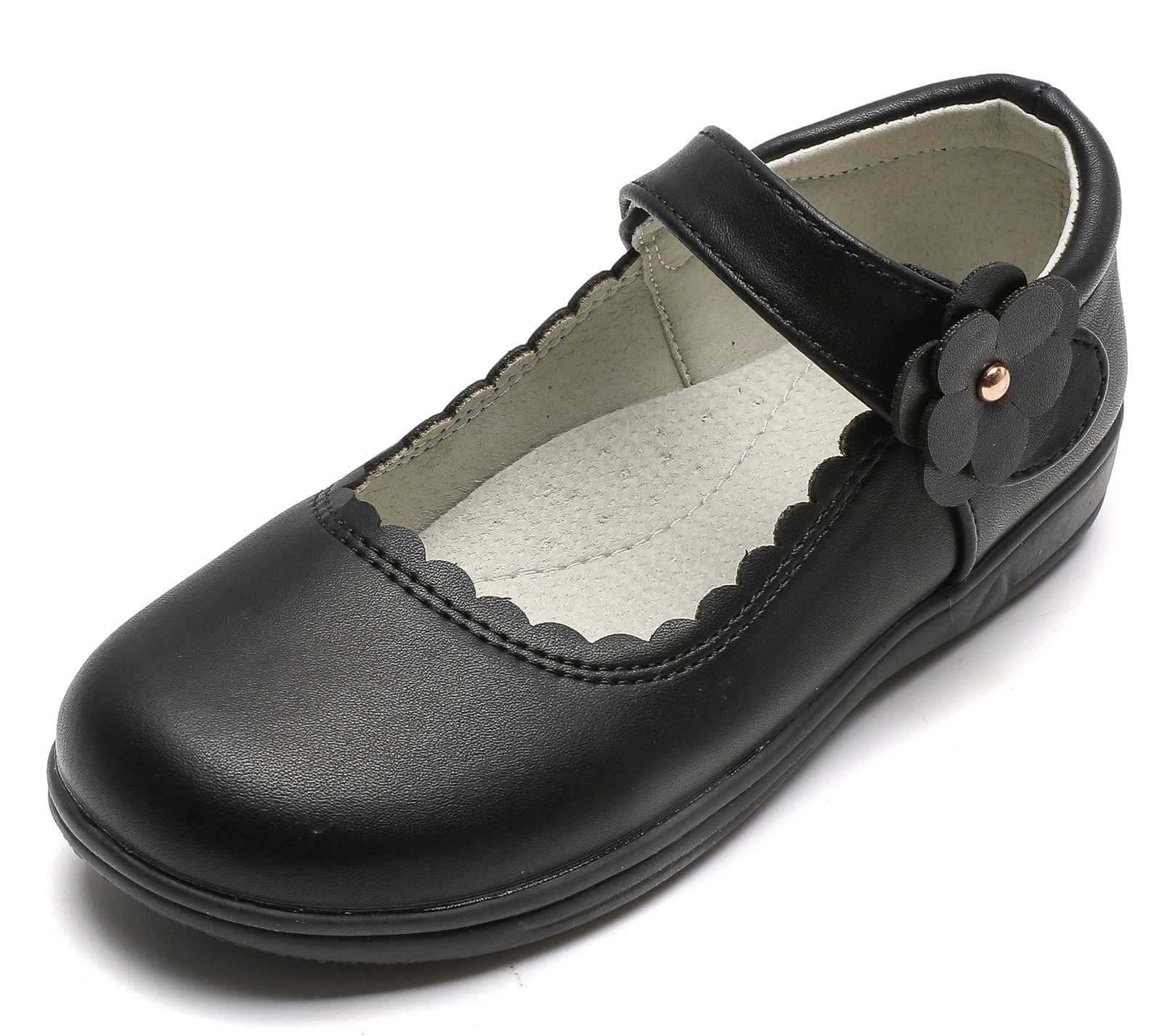 DADAWEN Girls Mary Jane Flats School Uniform Shoes Strap Dress Shoes (Toddler/Little Kid/Big Kid)