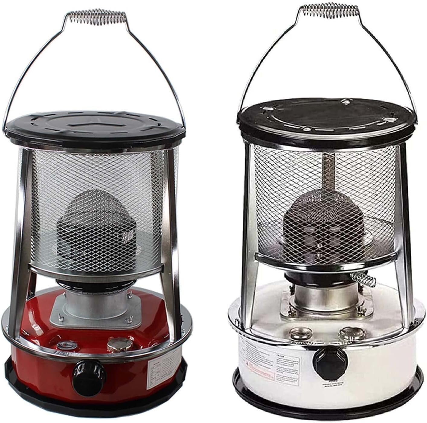 Grzejnik kempingowy Wewnętrzne grzejniki naftowe Kompaktowy konwekcyjny grzejnik namiotowy z regulowanym płomieniem 0,25 l/h 4,6 l/6 l(White (6L))
