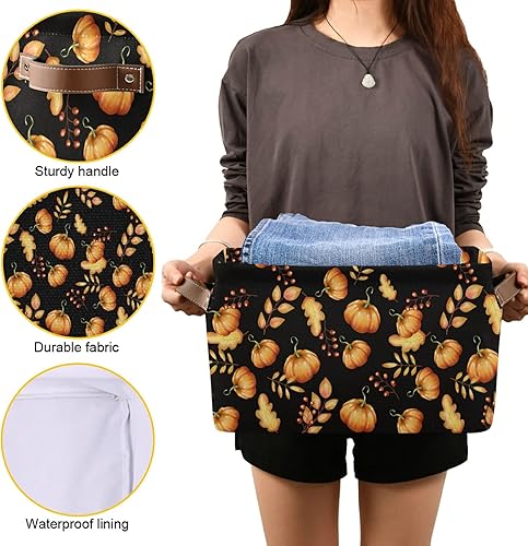 Miniatura 112 de senya Cesta de Pascua, huevos de flores de Pascua, plegable, de tela, plegable, bolsa organizadora para almacenamiento de ropa Huevos de Pascua