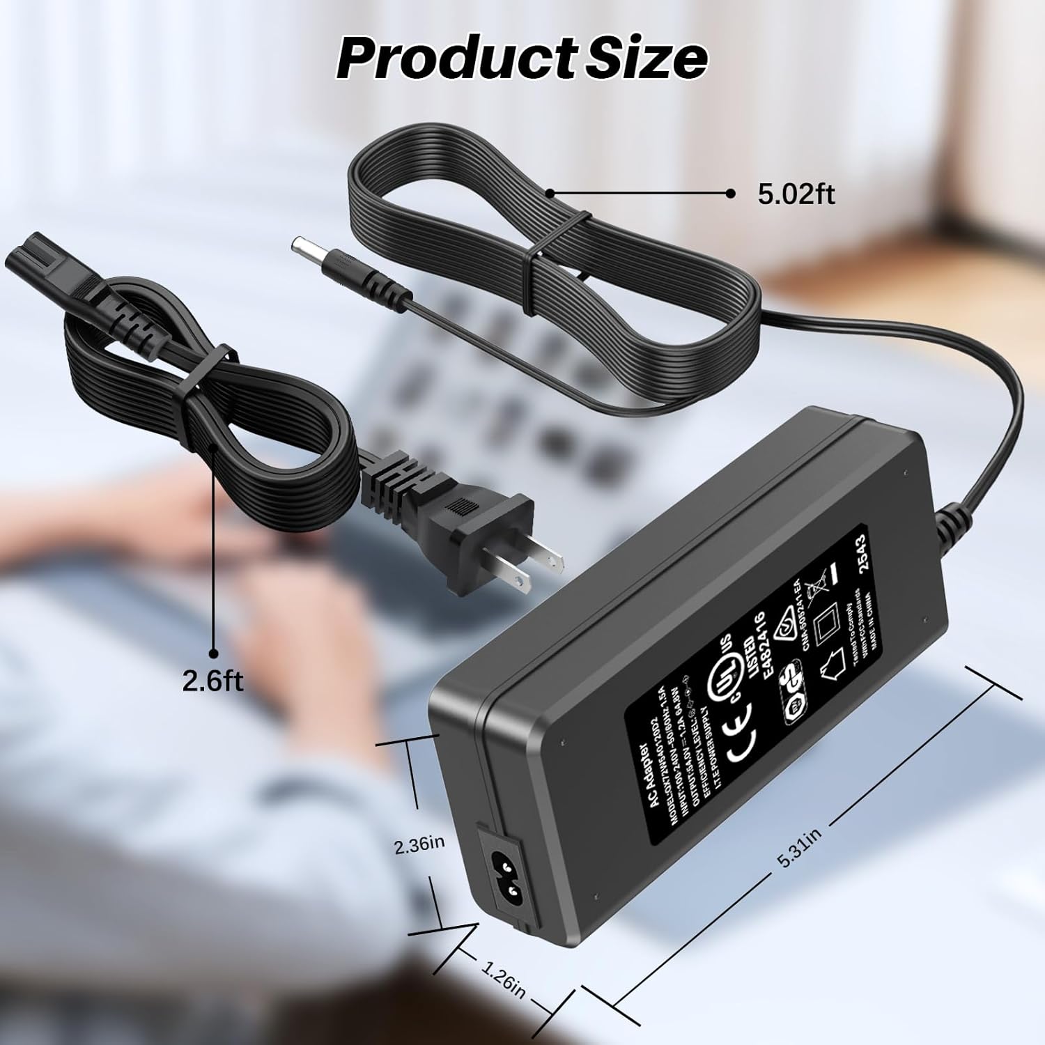 54V AC/DC Adapter Charger for Ubiquiti Network USW-Lite-8-PoE, for UniFi Lite 8 PoE 8-Port Gigabit Ethernet Switch NY-PW0L2-05401100 54VDC 1.2A 64.8W Charger Power Cord Supply Cable