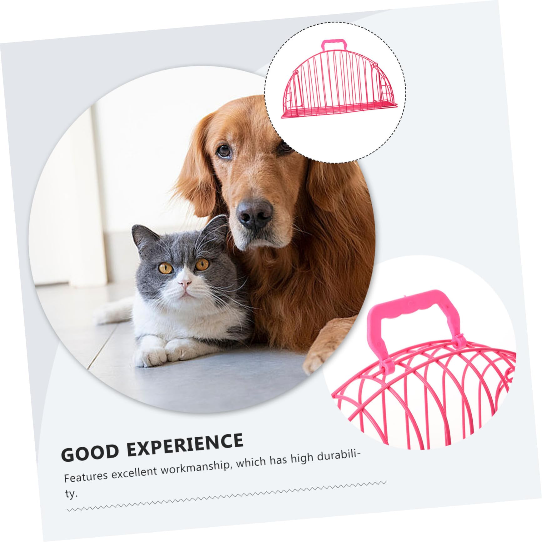Mobestech Haustierwaschkäfig aus Edelstahl für Katzen Wiederverwendbar mit Kratzschutz für Katzenbad und Sicheres Katzenzubehör Beim Baden