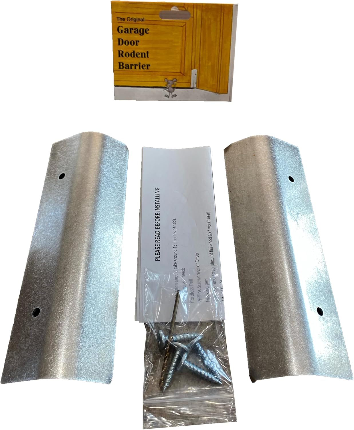 2 pcs. Premium Barrier. Made in USA. Keeps Rodents, Snakes, Pests Out of Garage. Permanent fix. Stops Mice, Rats, Voles Pests Chewing Garage Door Seals.