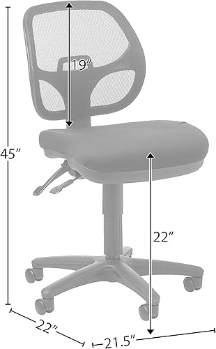 Miniatura 3 de Office Star ProGrid - Silla de oficina con respaldo transpirable, ajustable y ergonómica, con soporte lumbar integrado, tela Coal FreeFlex