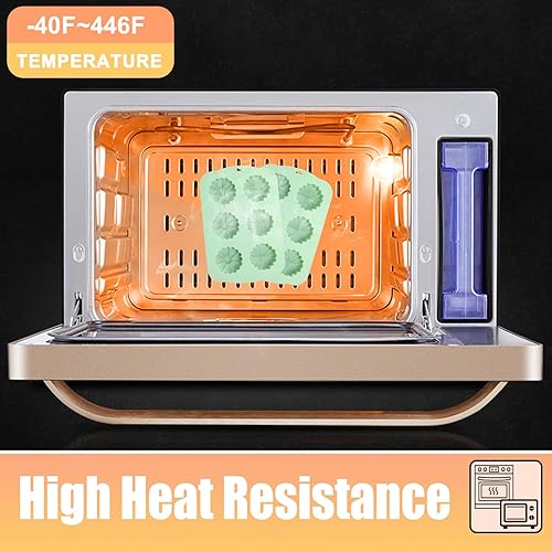 Miniatura 5 de QELEG Paquete de 2 moldes de silicona para tartas de flores, sartenes antiadherentes para hornear con girasoles para caramelos, mousse, gelatina,