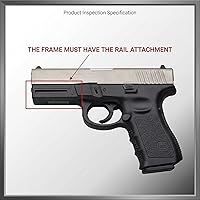 Vista 3 de Gotical Adaptador de riel Wesson Sigma Picatinny de 4 ranuras ligero y duradero negro mate láser y linterna