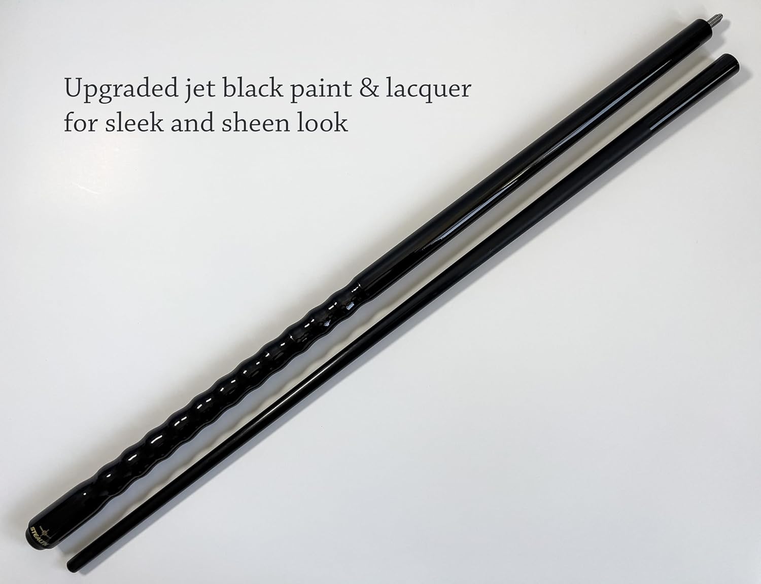 Stealth Cues 55" Black Bomber. Powerful Break Cue – 25 oz Heavy Break Stick with Dooley Handle – 5/16 x 18 Joint for Maximum Impact and Control. Shorter for More Power