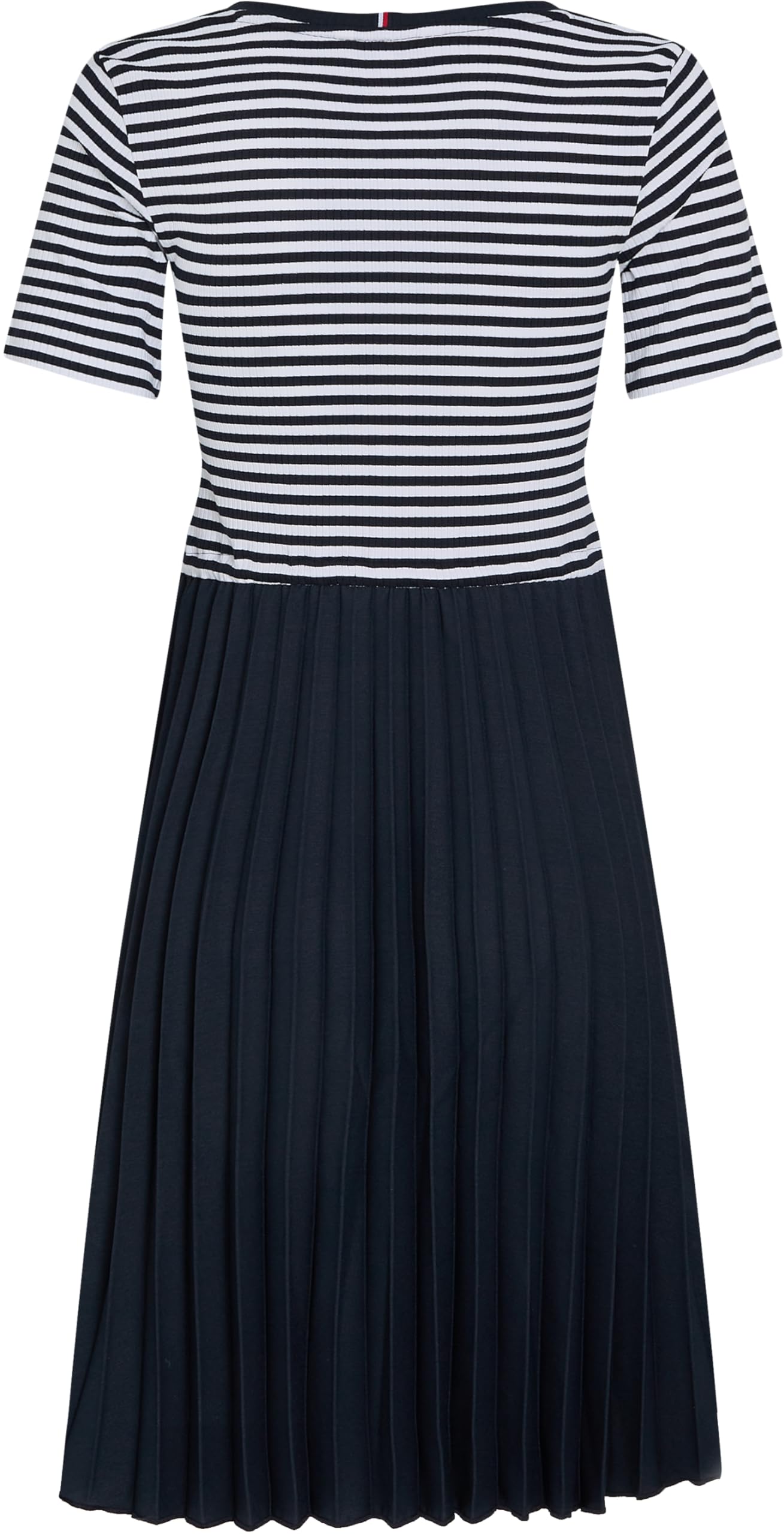Tommy Hilfiger Damen 5x2 Rib Cnk Pleated Knee DRS Ss Ww0ww42467 Fit & Flare Kleider (1er Pack)