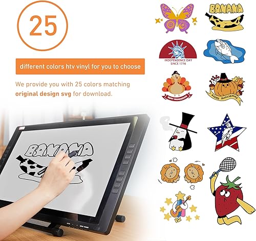 Miniatura 8 de Xinart Rollo de vinilo para planchar de 12 x 8 pies, vinilo de transferencia de calor para camisas, vinilo HTV rojo para planchar en vinilo fácil de