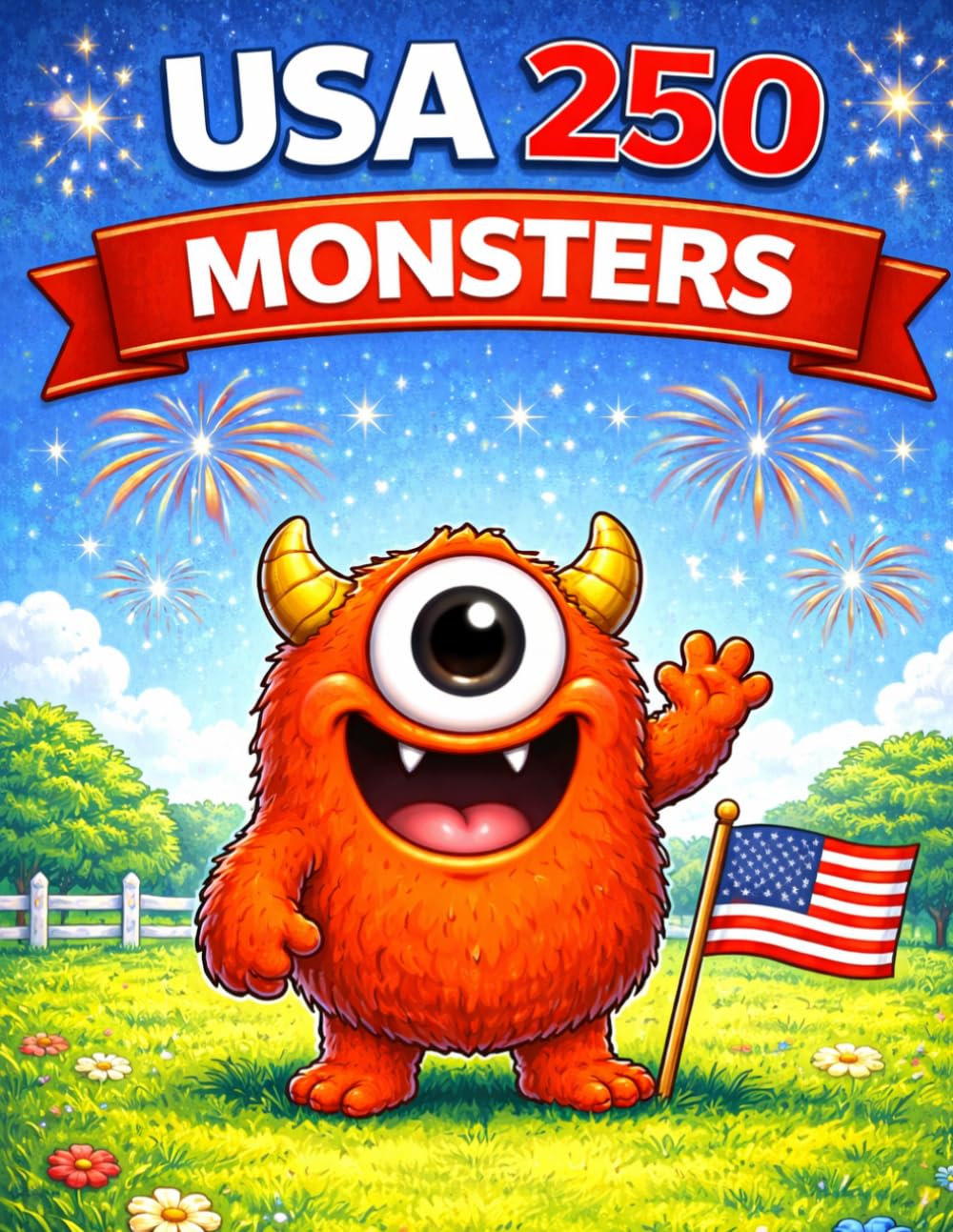 USA 250 Monsters Coloring Book: Cute Patriotic Monster Adventures Celebrating America’s 250th Anniversary Fun Fourth of July Crafts, Fireworks, Flags ... (USA 250 Patriotic Coloring Book Collection)