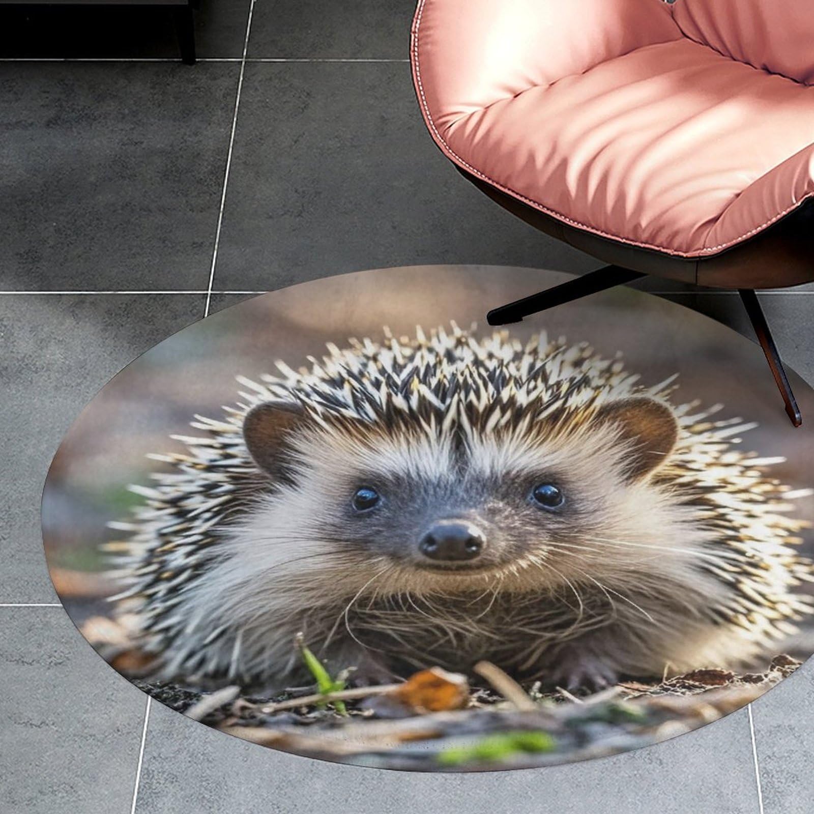 Tapis rond en velours de corail antidérapant de 0,9 m pour éviter les glissades en salle de bain