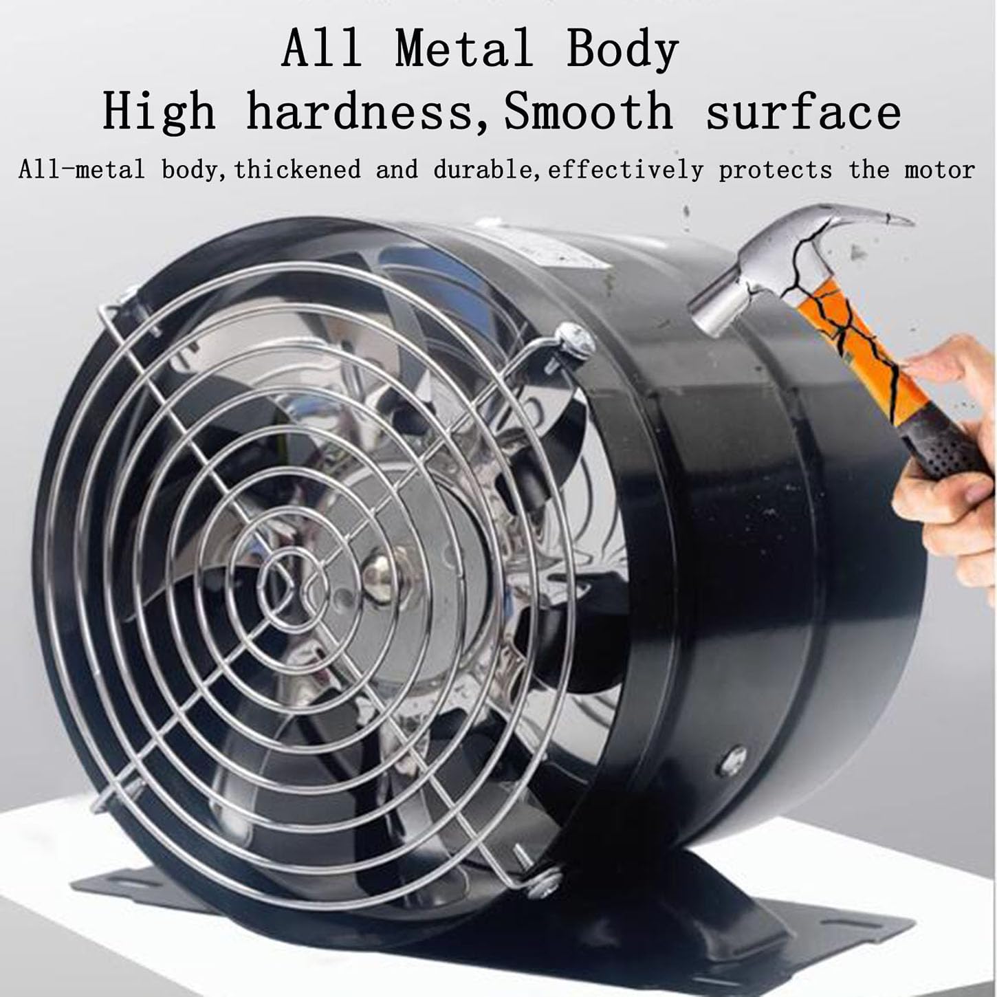 Aspiratore Bagno,Tutto Metallo Ventola Aspirazione,Estrattore Aria Silenzioso,per Ucina, Serra, Tenda, Garage Soffiatore di Scarico,2800 Giri/Min,Design Senza Installazione,8 Inches