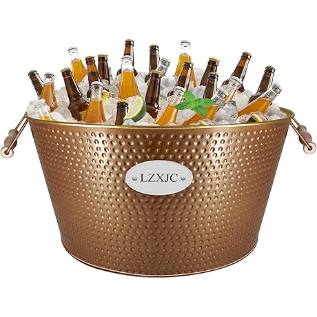 Exemplary 9 Gallon Gold Beverage Tub: Elevate Your Hosting Experience