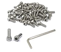 Vista 86 de iexcell 25 piezas M4 x 60/65/70/75/3.150 in paso de rosca 0.028 in acero inoxidable 304 cabeza hexagonal Tornillos Tornillos surtido Kit