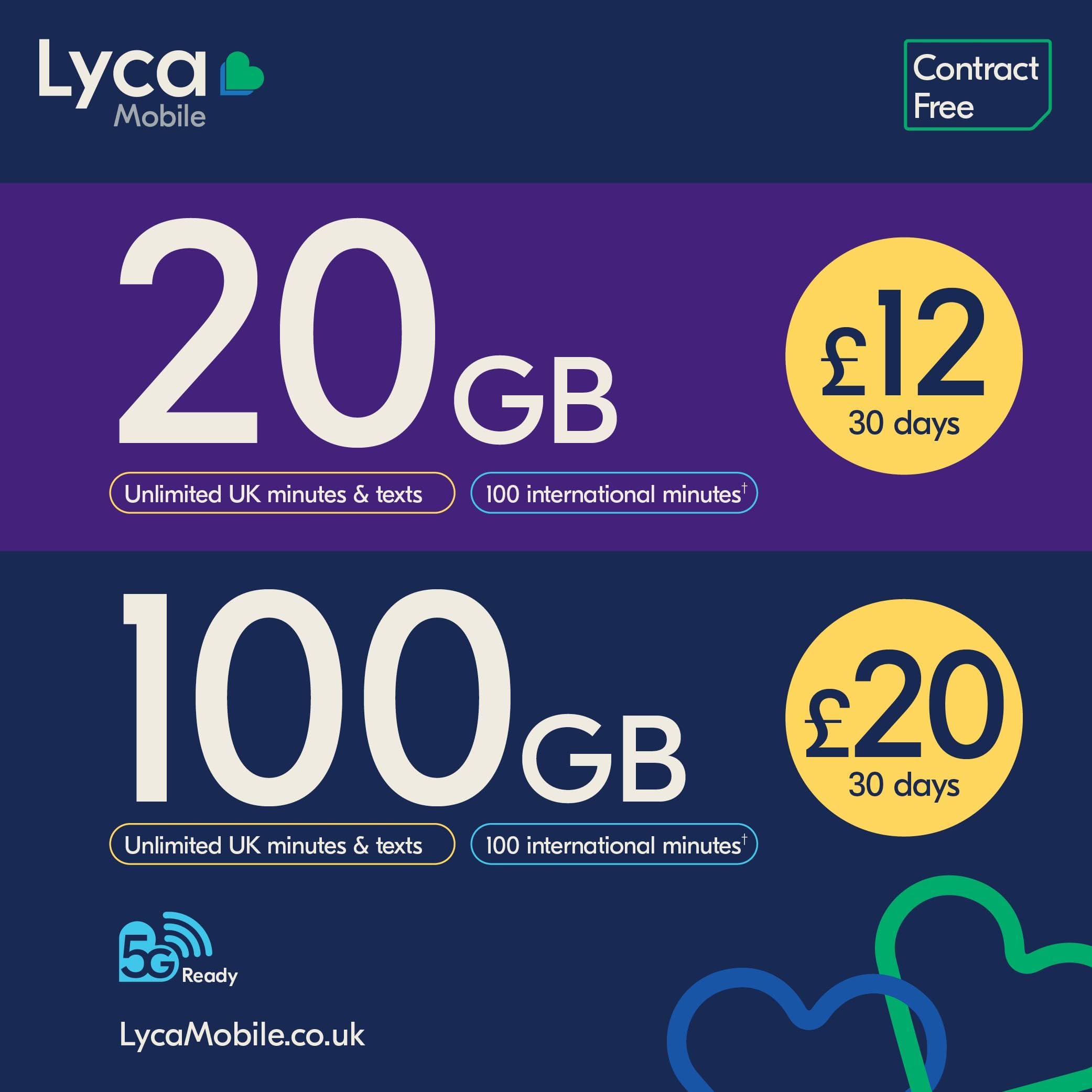 Lycamobile blank SIM No-contract SIM is ready and waiting for your next plan £1