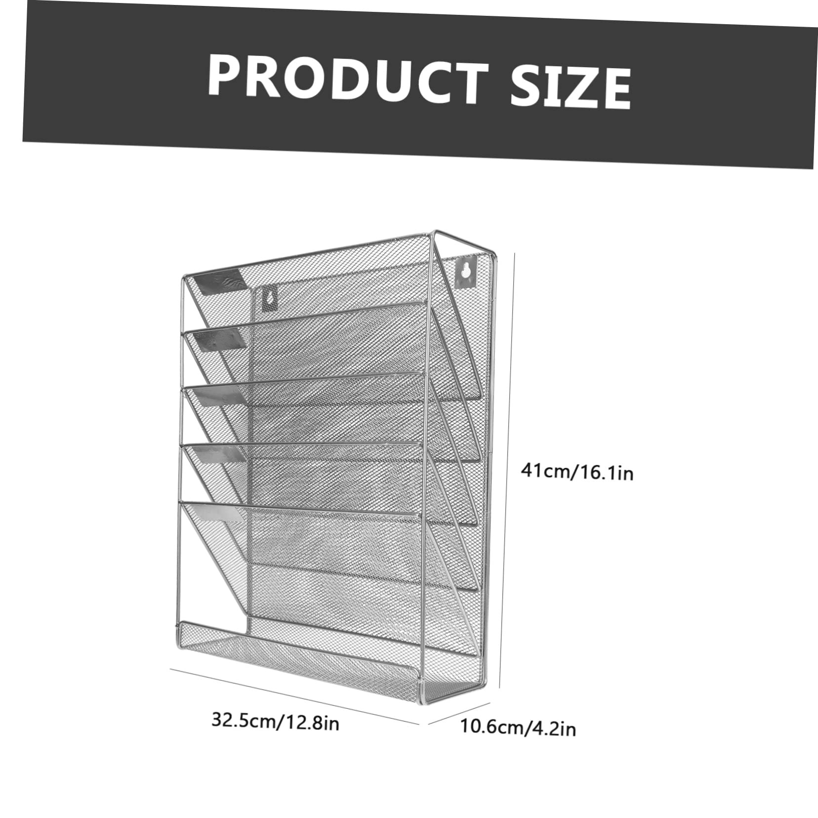 DIYEAH Household Wall Hanging File Organizer Multi Layer Mesh Design File Holder for Office Dormitory and Home Storage for Documents Books and Notebooks