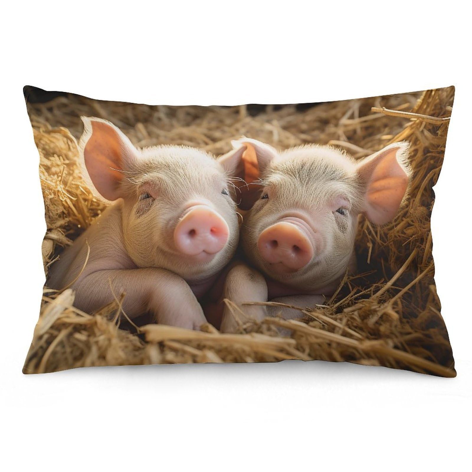 NTVOWPZO 2 Pack Decoration Throw Pillow Covers 16 "x24 Pillowcases Covers Pigs Pillowcases Modern Farmhouse Home Decor Sofa Cushions Covers for Couch Bed Living Room