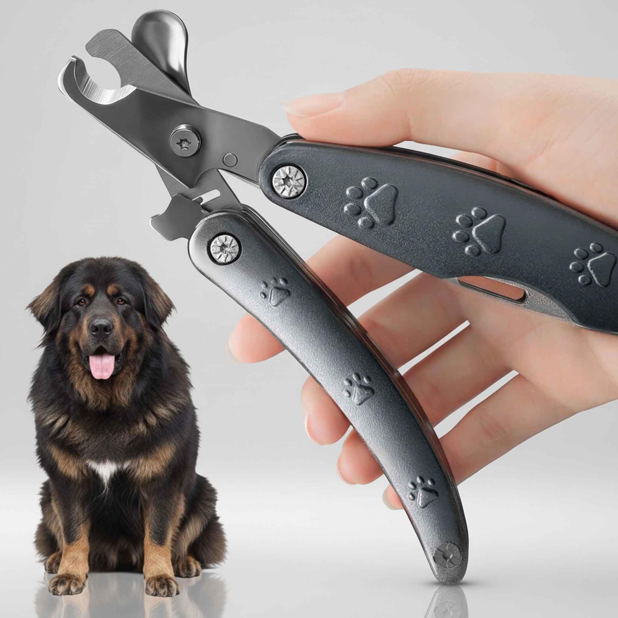 Heavy Duty Dog Nail Clipper for Large Dog Thick Nail, 3in1 Professional Dog Nail Trimmer Sharp Blade