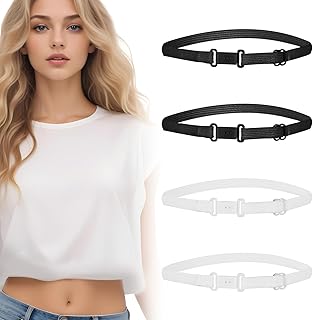 4pcs Adjustable Elastic Crop Tucks Band for Shirts,Shirt Tuck Bands Women,Shirts Tuck Band Shirt Cropping Bands