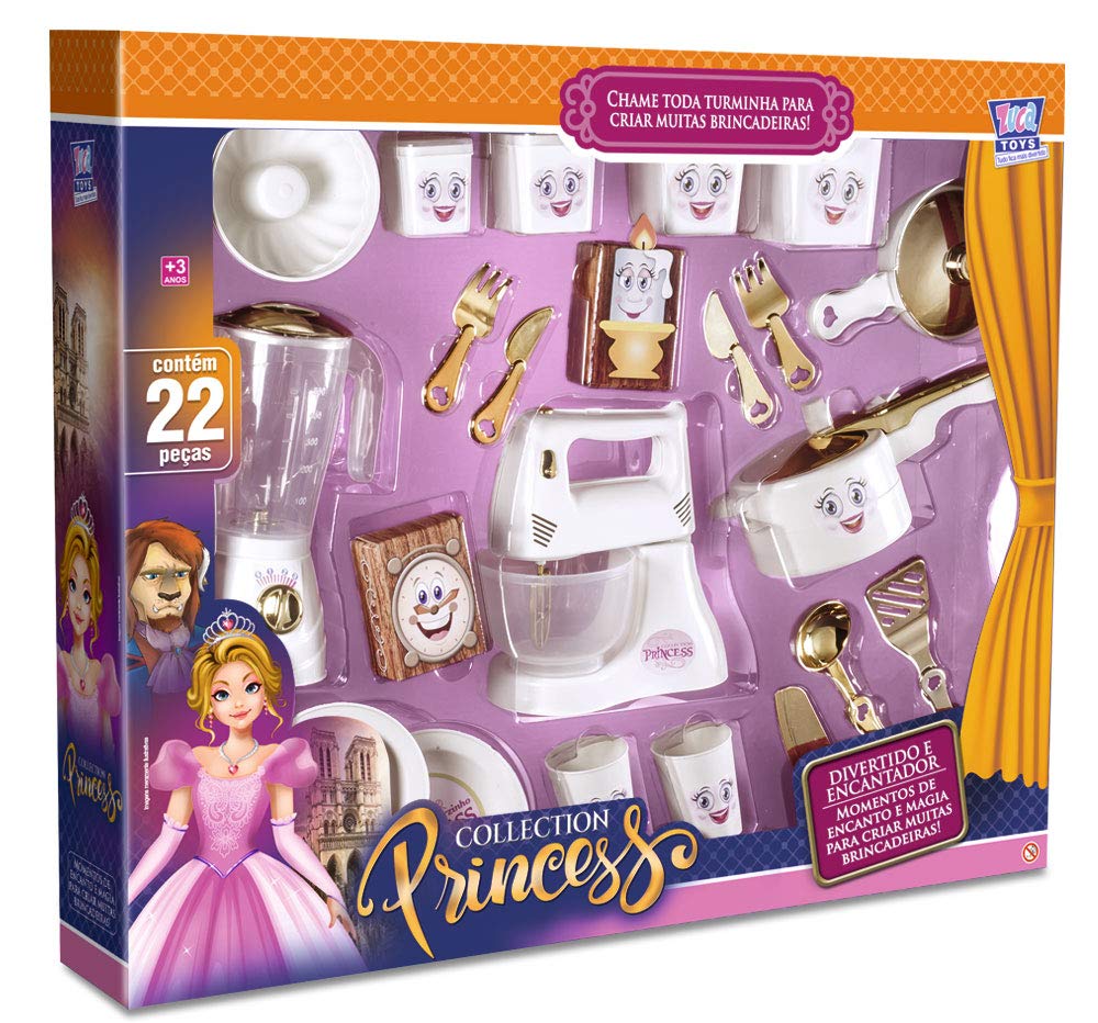 Show de Cozinha Da Princesa, Zucatoys, 7636, Branco e Metalizado