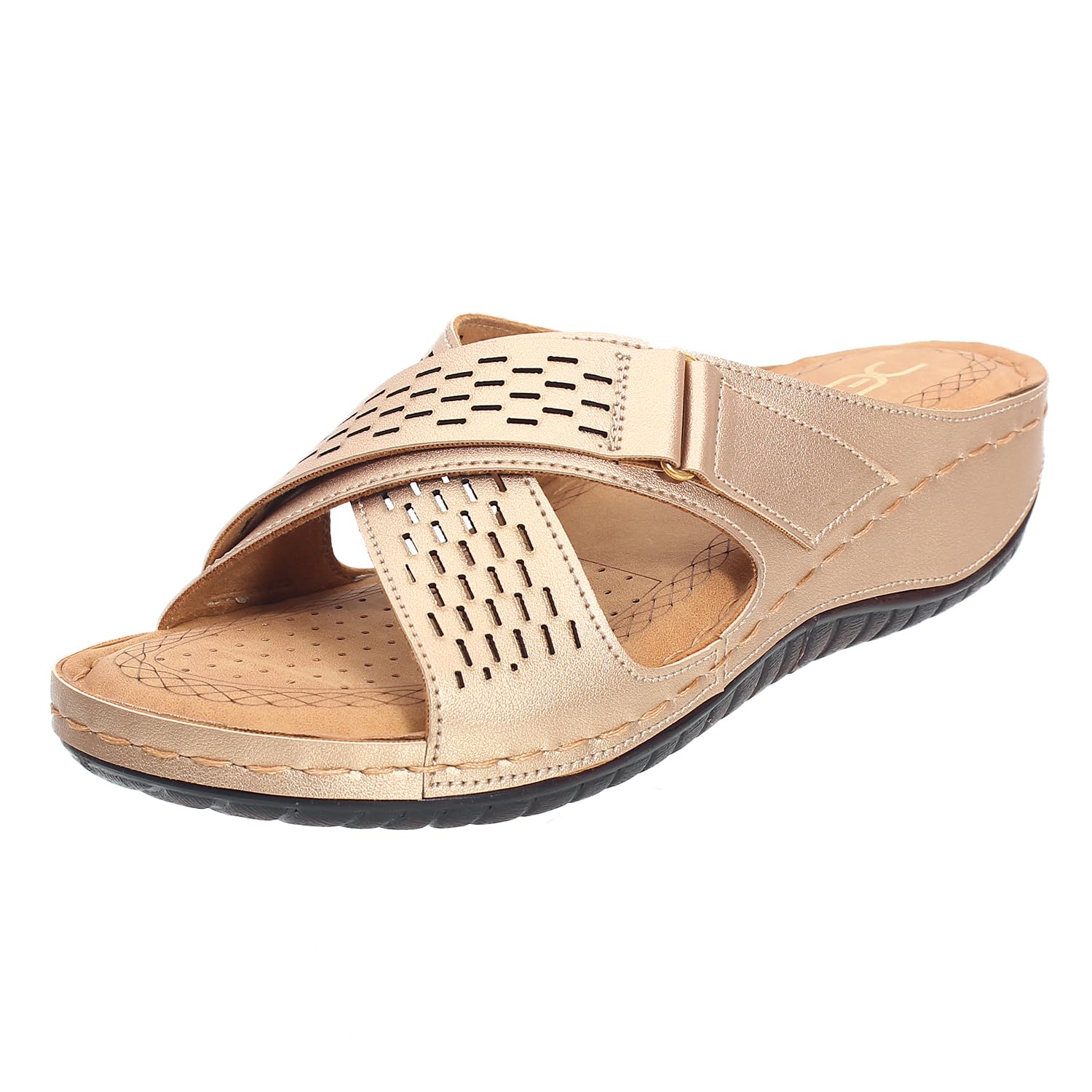 XE Looks Womens Doctor Sole Comfortable Trendy Cross Cut Sandal (B0CYT3TGJ9) Amazon Price History, Amazon Price Tracker