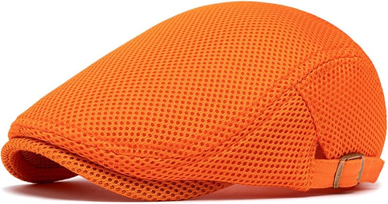Mens Mesh Cap Flat Ivy Gatsby Newsboy Beret Driving Hat Adjustable Breathable Summer Hats