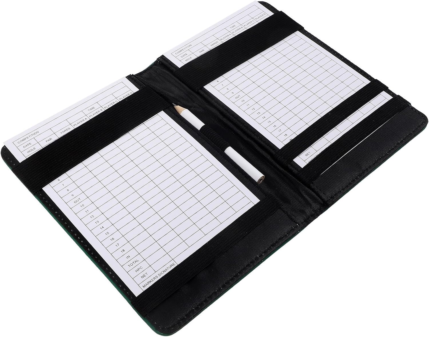 SHOWERORO Golf Scorecards Holder Leather Golf Log Book Easy to Carry Anti-wear Golfing Recording Tool for Outdoor Sports and Birthday Festival