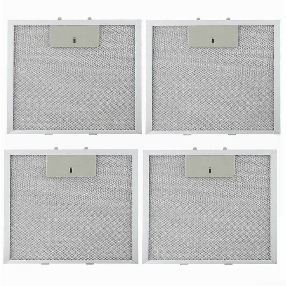 Abluftfilter aus Metallgeflecht, 270 x 250 mm, Edelstahl-Filter für Dunstabzugshaube, Küche, Abluftventilator, 4 Stück