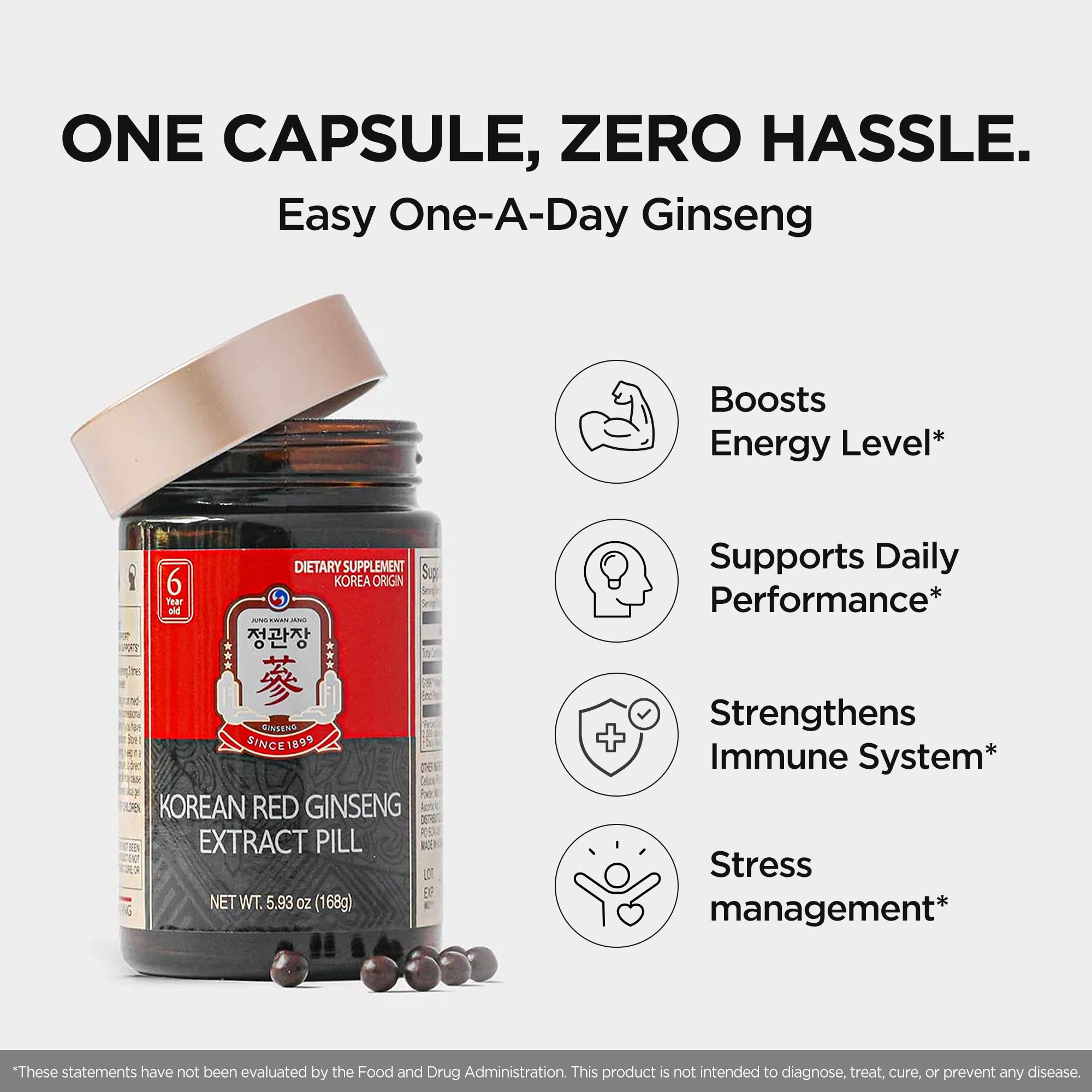 JUNG KWAN JANG Korean Red Ginseng Extract Pill Energy Supplements 800 Pills — Amazon image 3