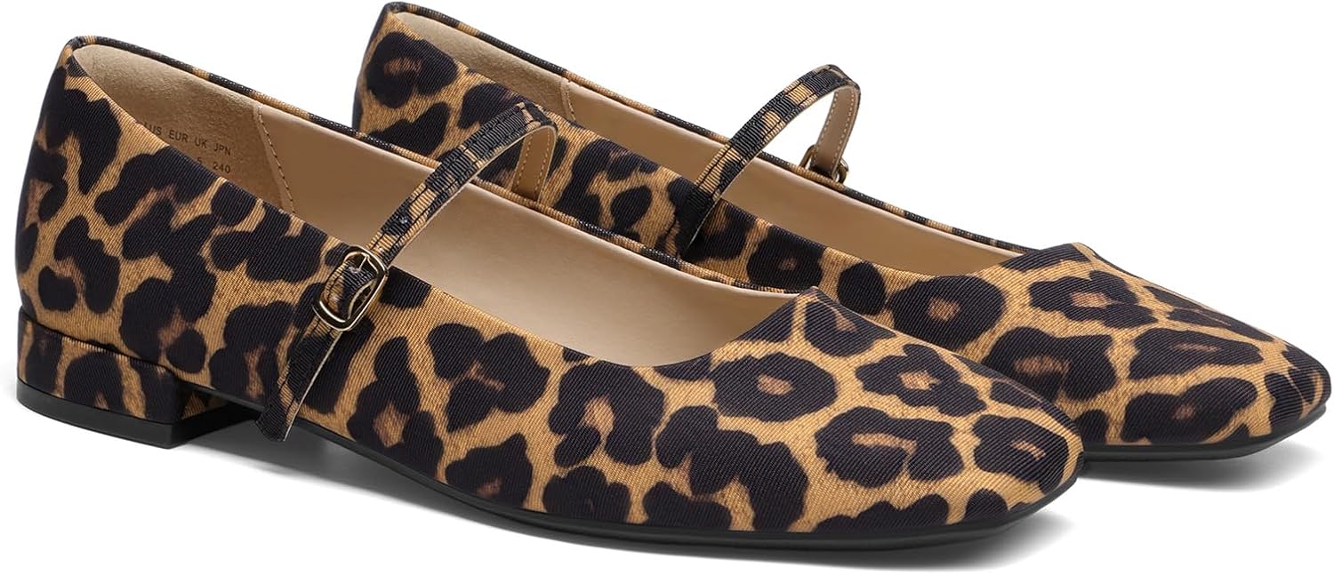 DREAM PAIRS Women Square Toe Mary Jane Ballet Flats image 5