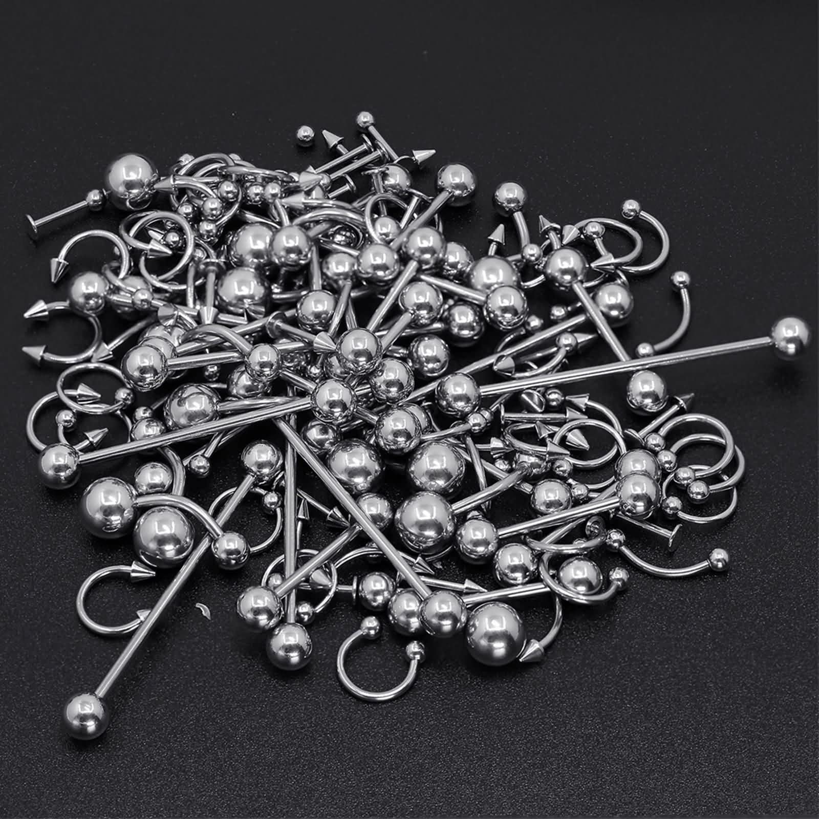 Piercing Nase Kugel, Septum Chirurgenstahl Kugel Endet Schmuck Zunge Lippe 10 Stück/120 Stück Damen Geschenk