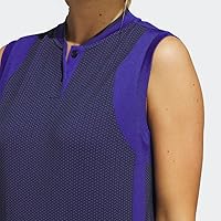 Vista 6 de adidas Polo sin mangas Spacedye para mujer, azul, (Lucid Blue)