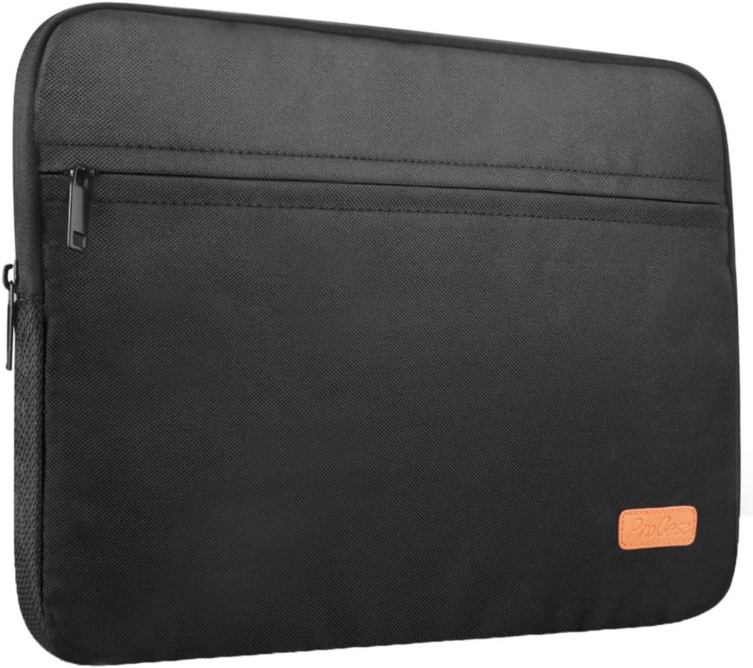 ProCase 11 - 12 Inch Surface Pro 4 3 Sleeve Bag Case Protective Cover, Macbook iPad Pro Carrying Protector Bag for Most 11 11.6 12 Inch Ultrabook Tablet Netbook Laptop Chromebook -Black