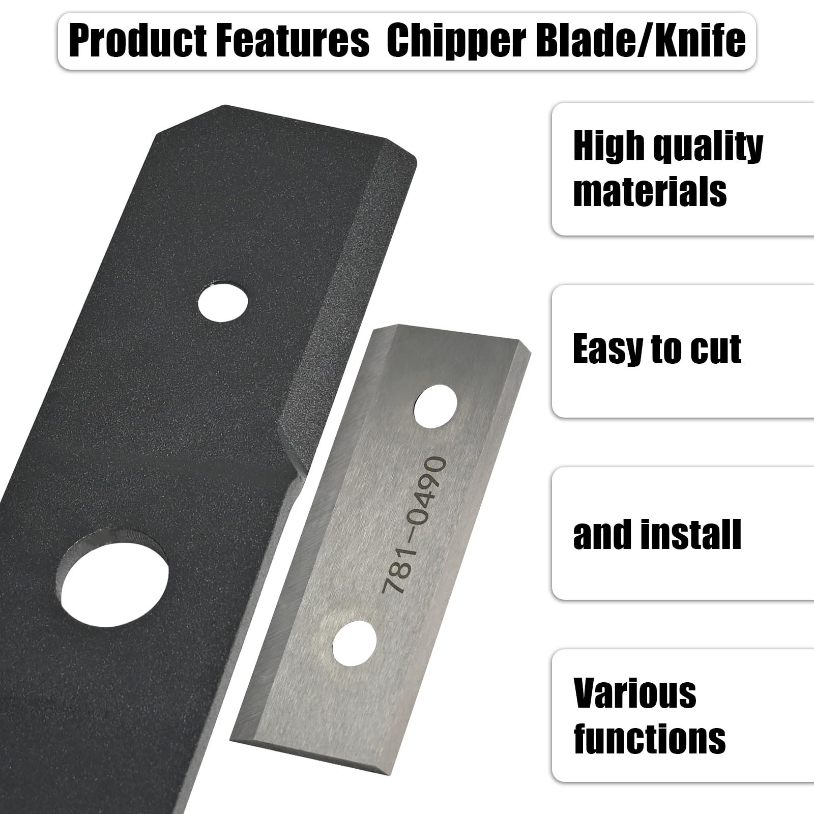 Kit de lames de déchiqueteuse 781-0490 742-0571 pour Craftsman Troy-Bilt MTD